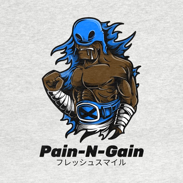 Pain-N-Gain Work Hard Play Harder Wrestler by BradleyHeal